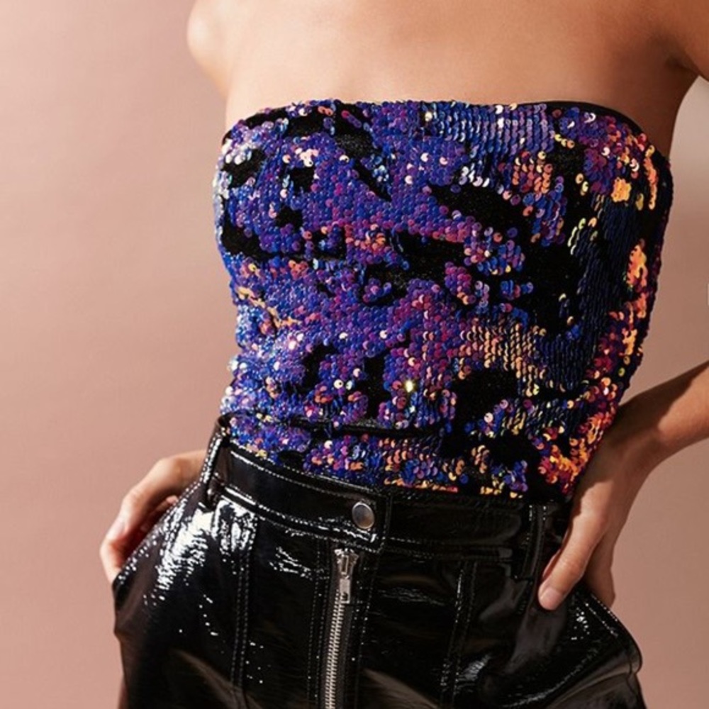 Sequined Urban Outfitters tube top